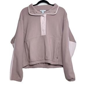 Athleta Women's Overlook Microfleece Sweatshirt Sandstone Size M Excellent